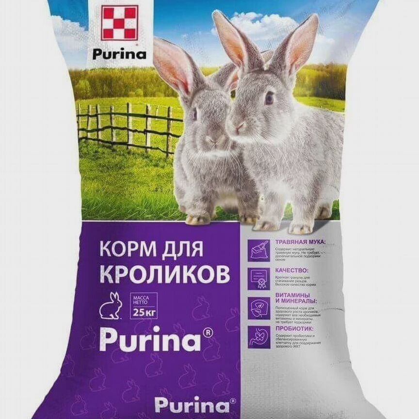 Purina Комбикорм для молодняка кроликов универсальный (25кг)