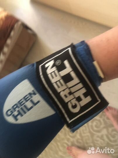 Перчатки спортивные GreenHill синие, размер S