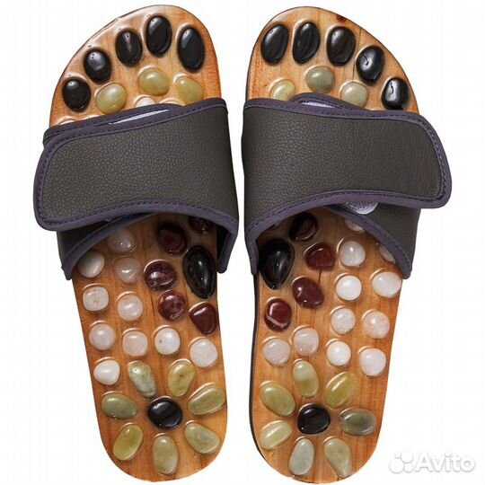 Массажные тапочки с Нефритом,яшмой,магнит.камнем
