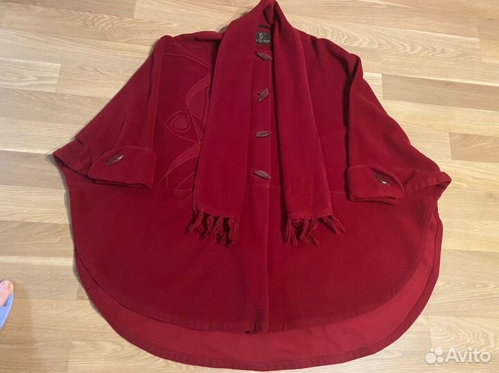 Пальто пончо женское