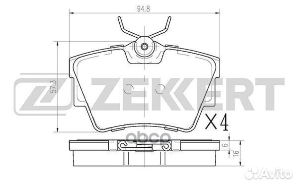 Колодки торм. диск. задн. Nissan Primastar (X83
