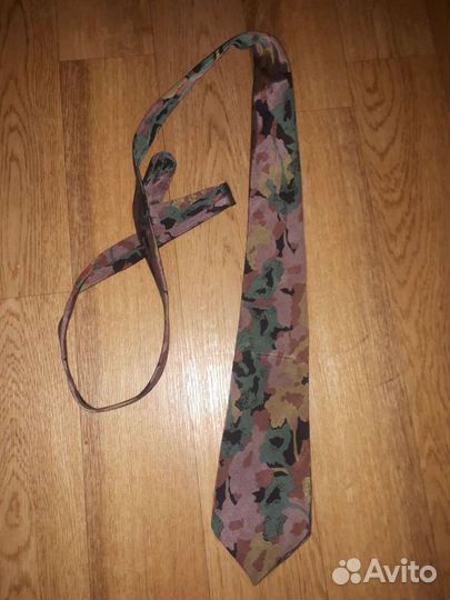 Галстук винтажный 100 шелк