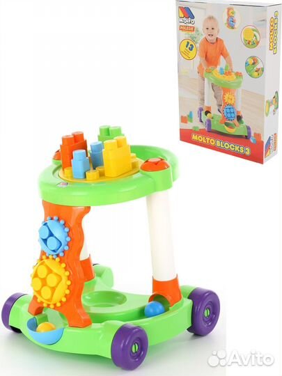 Каталка игровая с конструктором 58133