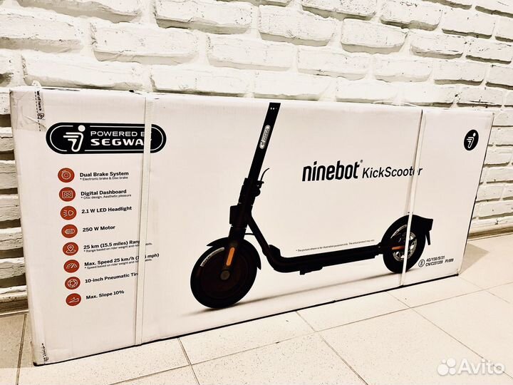 Электросамокат Ninebot Kickscooter F25E Запечатан