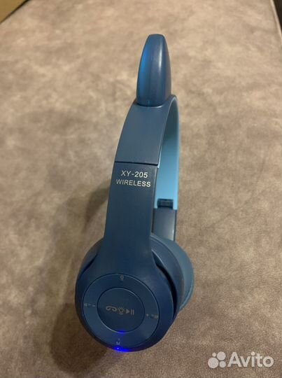 Детские беспроводные наушники с ушками кошки