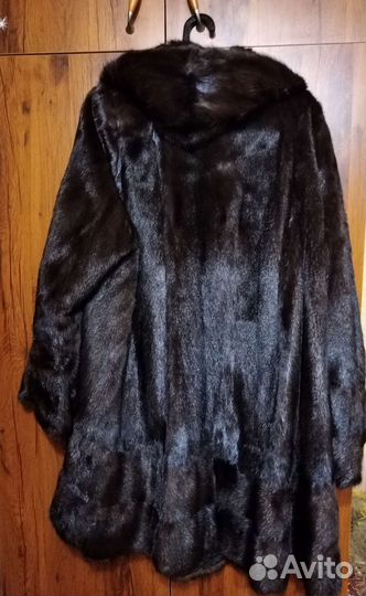Шуба норковая с капюшоном новая