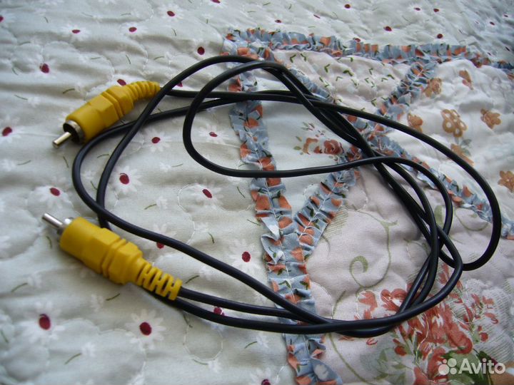 Кабель 1 тюльпан на 1 тюльпан, желтый, 1 м 50 см