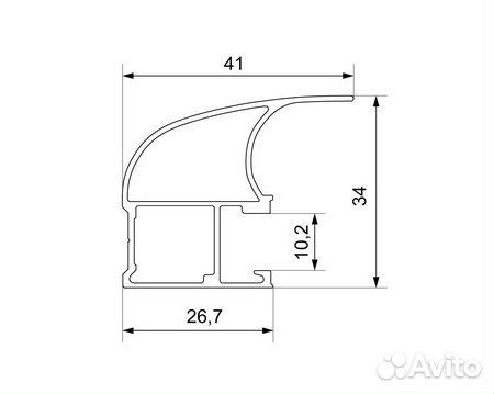 Софт Тач Серый Профиль-ручка 5,5м KR200