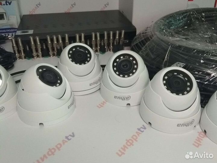 Комплект видеонаблюдения 8 камер Dahua IP67