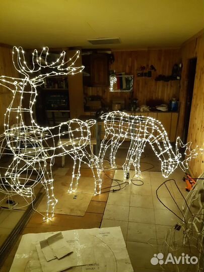 Инсталляция-Новогодний олень,световая фигура