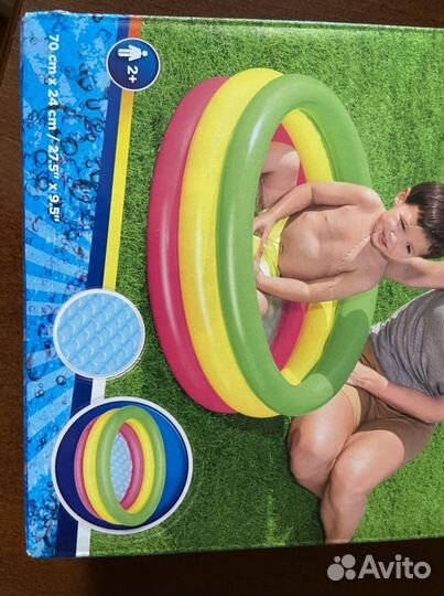 Надувной бассейн новый с мягким дном