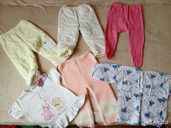 Вещи пакетом для девочки разные размеры