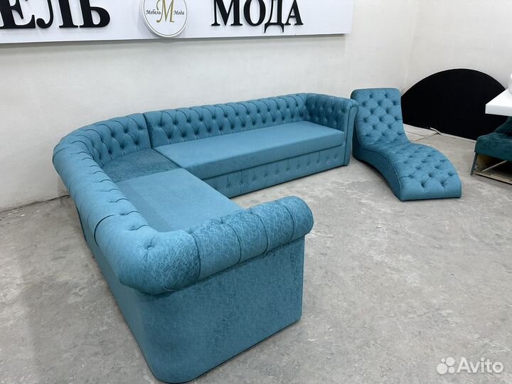 Большой угловой диван Честер