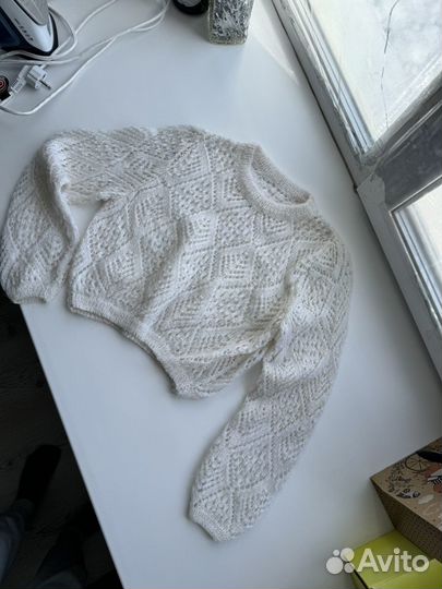 Винтажный свитер женский вязаный