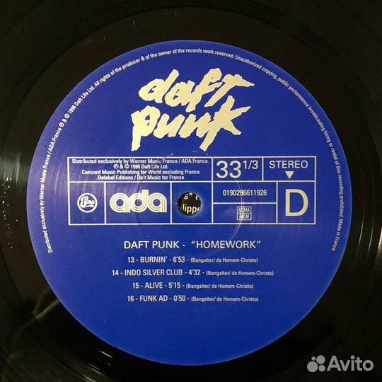 Виниловая пластинка Daft Punk - Homework (Black Vi