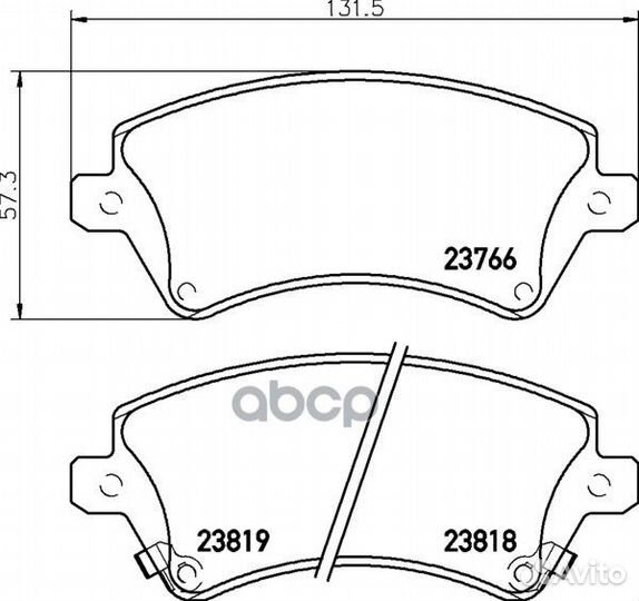 Колодки тормозные дисковые перед NP1049 NIS