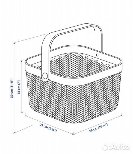 Корзина металлическая как IKEA risatorp