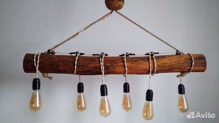 Люстры,Светильники.Дерево-Дуб-Акация.Стиль Лофт