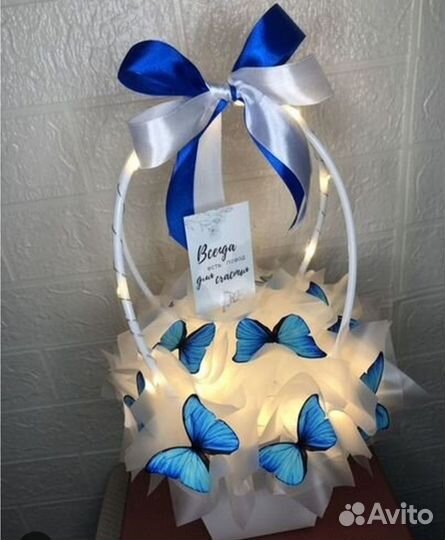 Букет из бабочек с подставкой