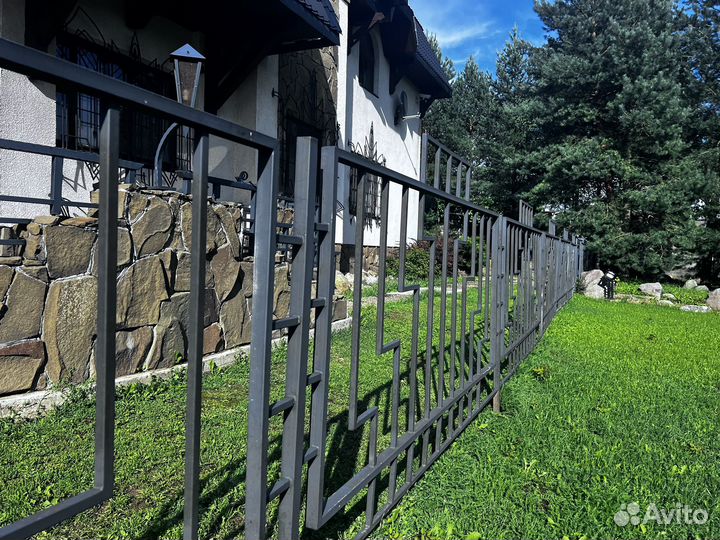 Готовый арт забор + калитка таунхаус дом дача
