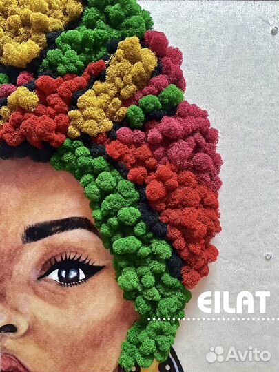 Мох Картина На стекле «Африканка»