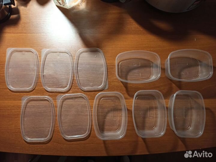 Одноразовая посуда контейнеры 5 штук
