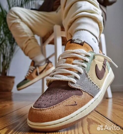 Кроссовки Nike air jordan 1 low voodoo (35-45)