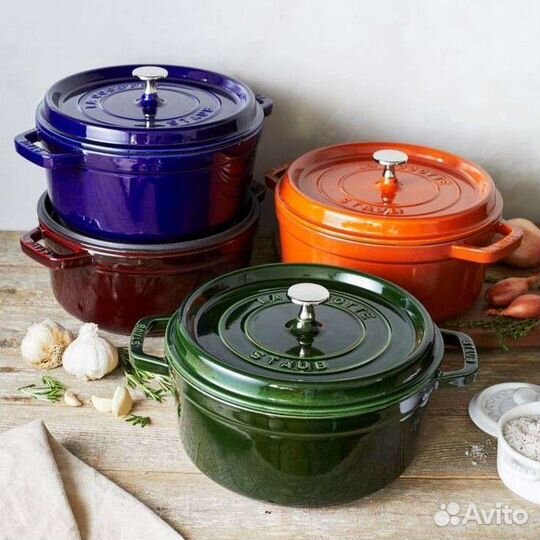 Эко-кастрюля staub эмалированный чугун 3,8 л