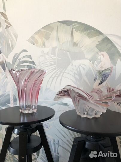 Ваза цветное стекло чехия