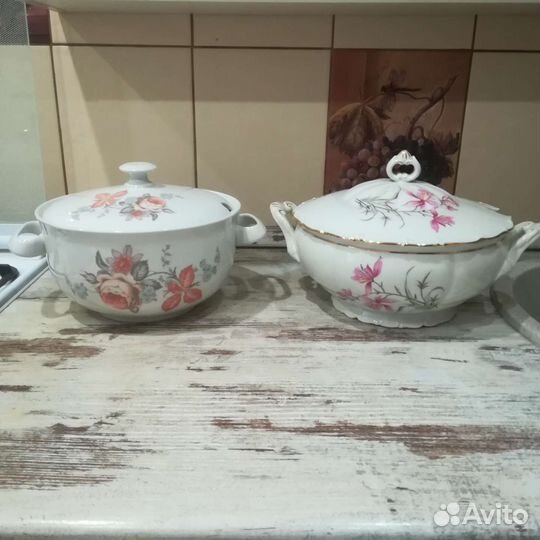 Супницы, фарфор винтаж Чехословакия,Богемия