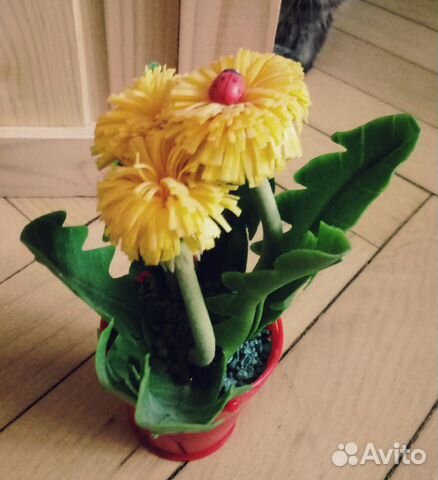 Цветы из глины