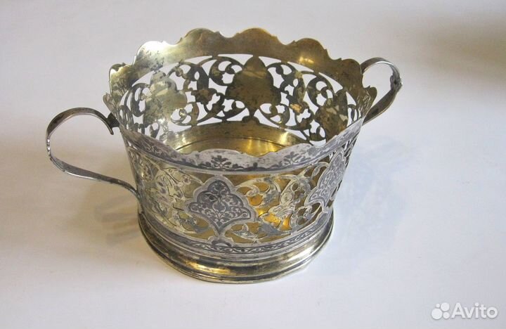 Серебряная вазочка-конфетница, Кубачи, СССР