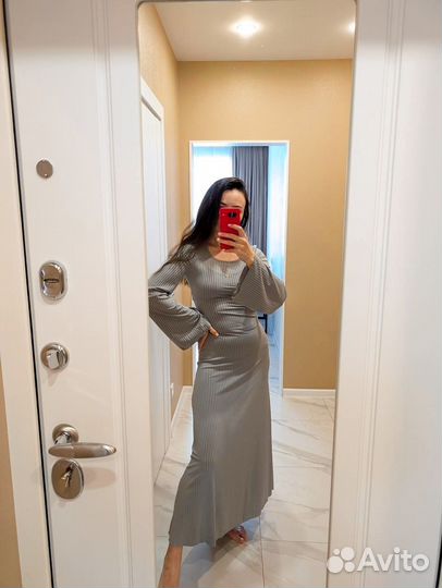 Платье лапша длинное