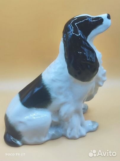 Фарфоровая статуэтка Спаниель лфз СССР