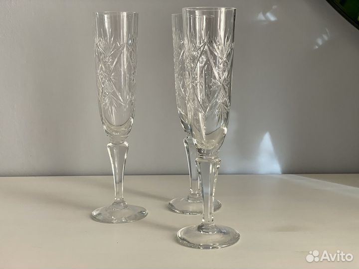 Бокал хрусталь СССР 3 шт