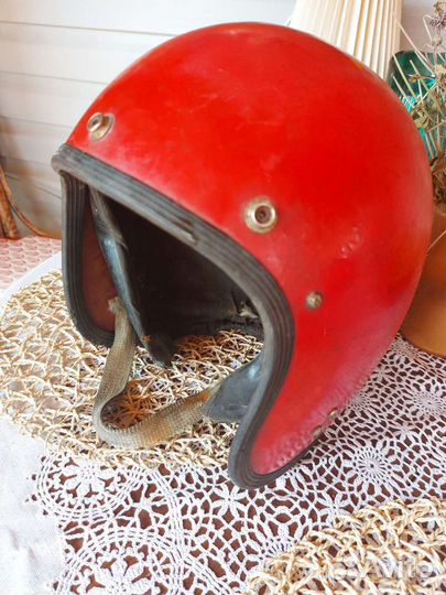 Ретро шлем мотоциклиста СССР 70 е