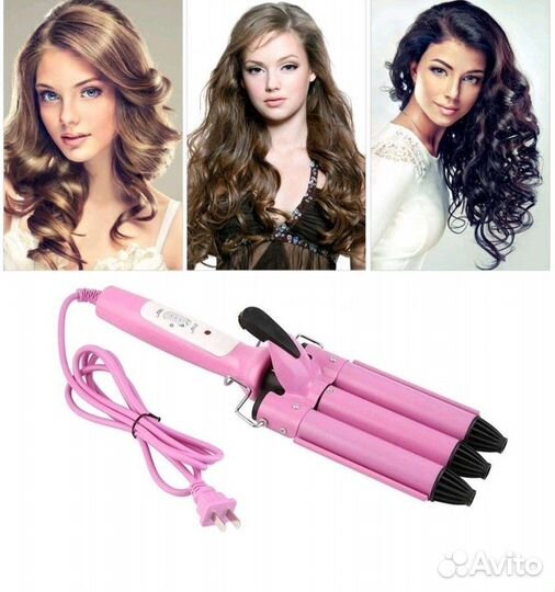 Плойка тройная для волос