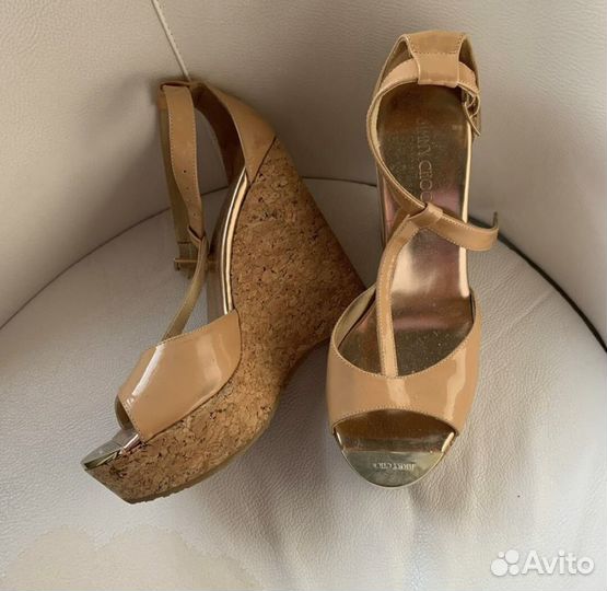 Летние босоножки на танкетке Jimmy Choo оригинал