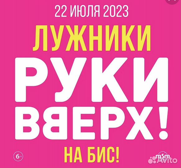 Билет на концерт руки вверх