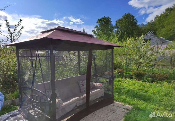 Тент на садовые качели