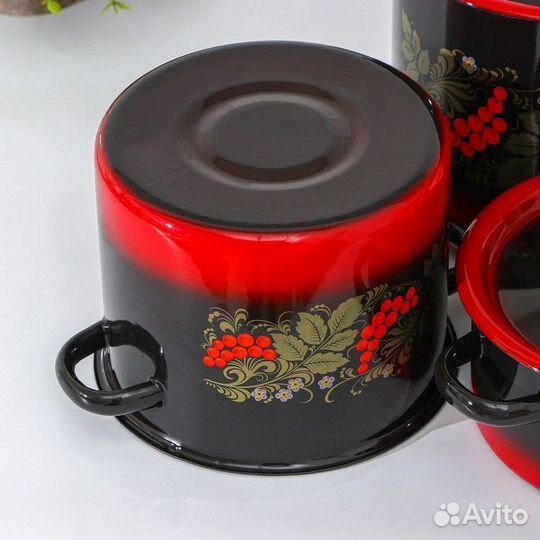 Набор кастрюль 'Рябинка', 3 предмета 2 л, 3,5 л, 5