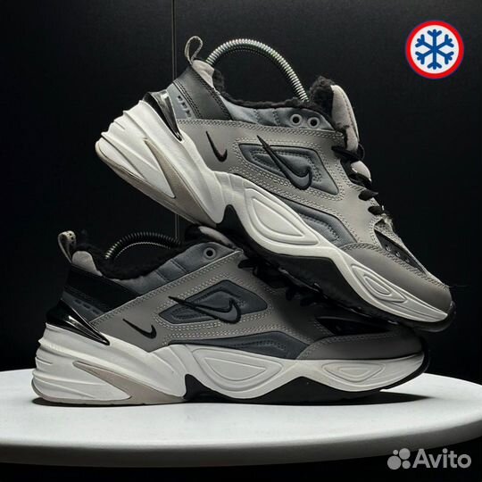 Кроссовки зимние Nike M2K gray and black