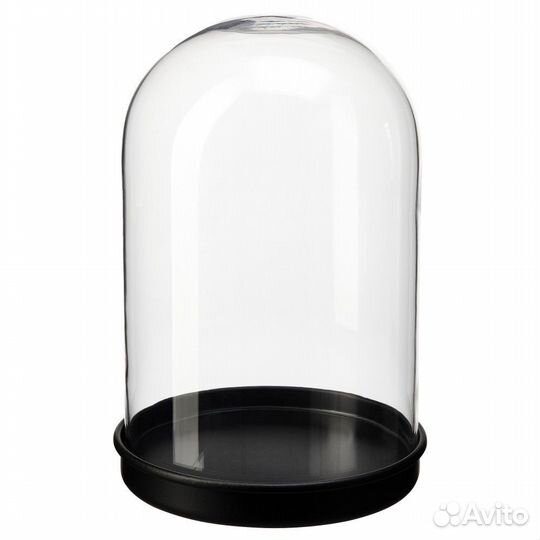 Скёнья Стеклянный клош на подставкеИкеа