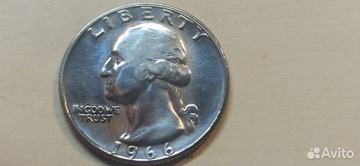 Монета 1/4 доллара.сша liberty Перевертыш Обмен