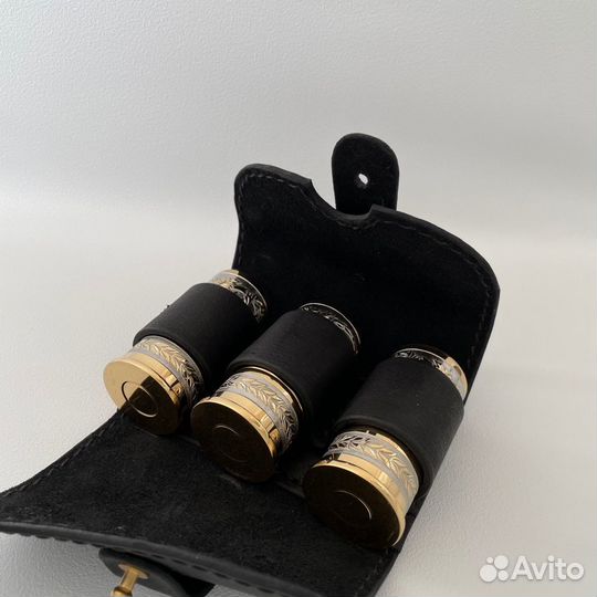 Стопки гильзы золотые подарочные