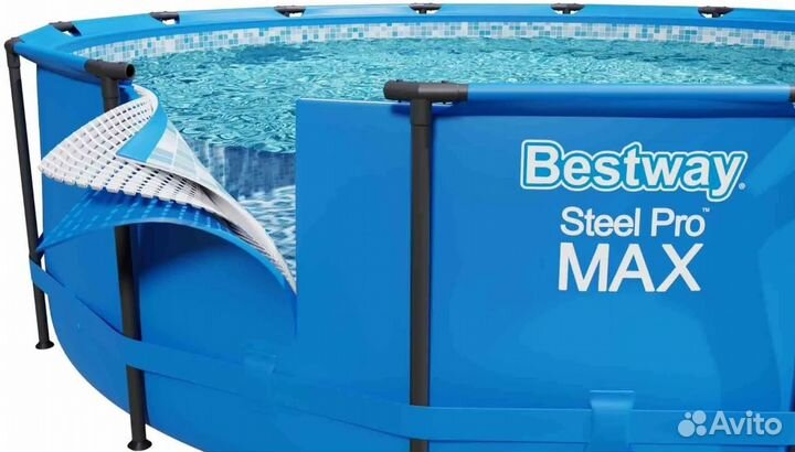 Каркасный бассейн 366х133см, насос, лестница