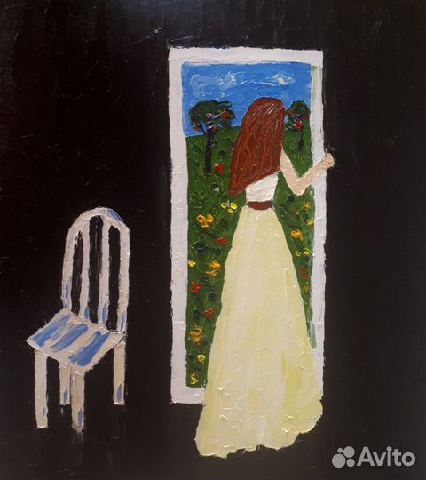 Картина маслом Дверь 40 на 36