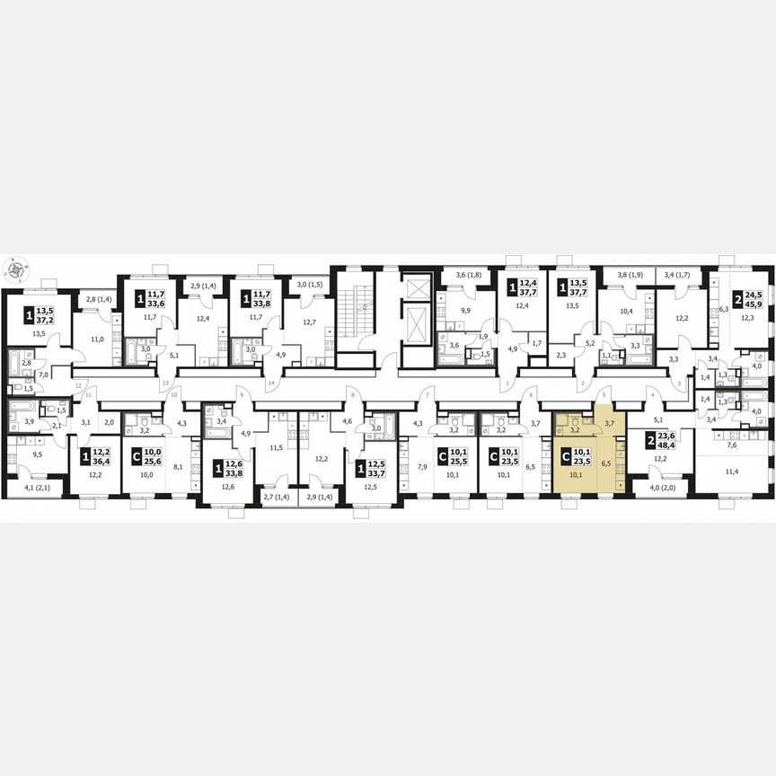 Квартира-студия, 23,5 м², 13/17 эт.