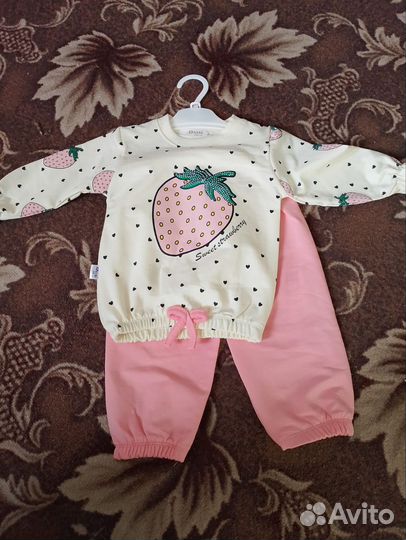 Комплект двойка для девочек 74-80