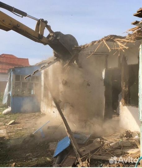 Демонтаж, снос стен, домов, построек